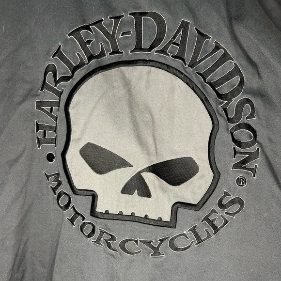 Harley-Davidson Willie G Skull Gray Button Shirt Men’s Size XL Garage Biker - Picture 3 of 11